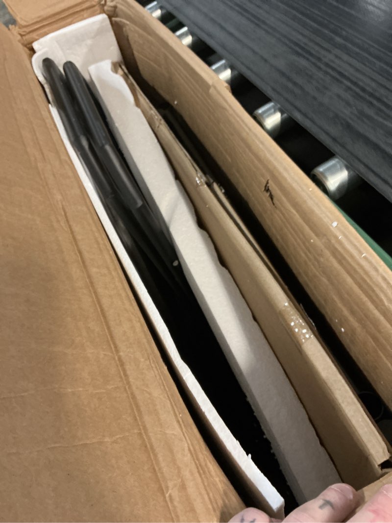 Condition photo showing As Is for (Incomplete) VECELO 5 Piece Dining Table Set for 4, Dinette with Chairs for Kitchen, Breakfast Nook, Small Space,Easy Assembly Pure Black Dining table for 4