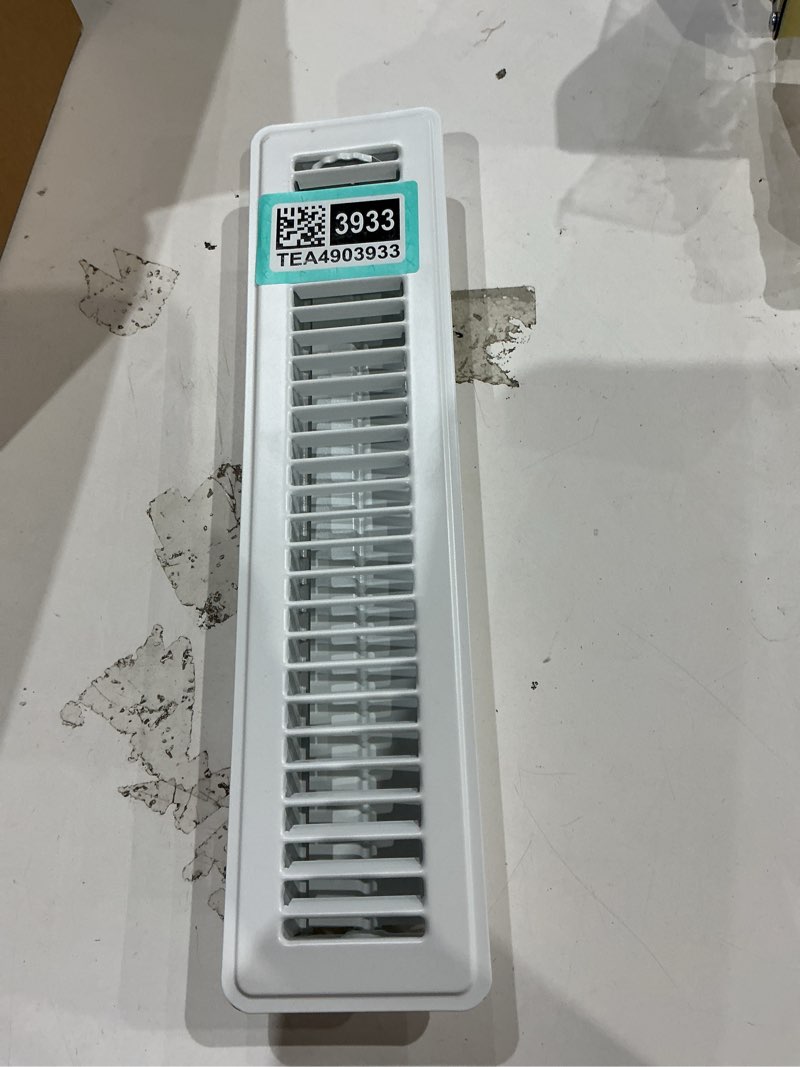 Condition photo showing Good Condition for reliabilt 2-in x 14-in steel white floor register
