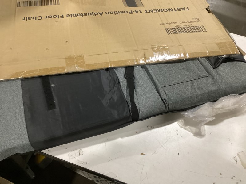 Condition photo showing Good Condition for Floor Chair with Water Repellent Fabric 14-Position Adjustable Floor Chair with Back Support Portable Floor Seat for Adults Foldable Meditation Seat with Washable Cover (Dark Grey) Grey & Black Upgraded - With Water Repellent Fabric