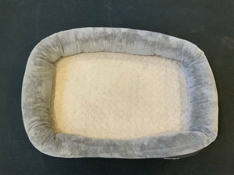 Joyelf pet bed, X-Large, outside measures 41x31, inside32x20. Memory foam pad, washable cover