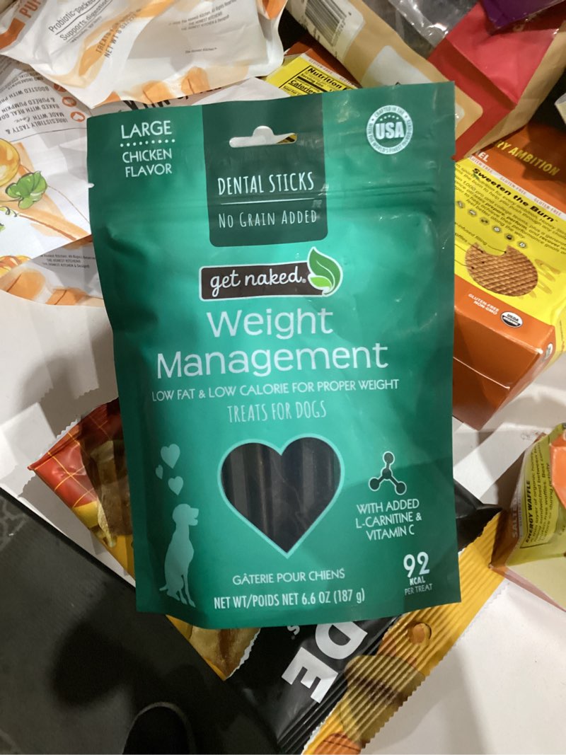 Condition photo showing New/Like New for Get Naked Grain Free 1 Pouch 6.6 Oz Weight Management Dental Chew Sticks, Large 6.6 Ounce (Pack of 1)