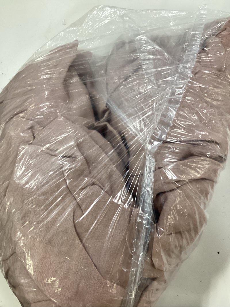 Condition photo showing New/Like New for european linen deluxe bedding bundle, queen, dusty mauve
