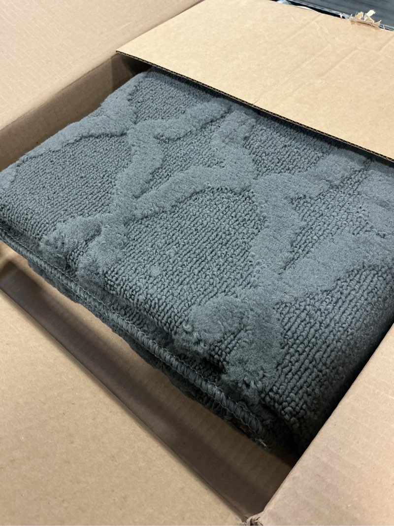 Condition photo showing As Is for Garland Rug Sparta 4 ft. x 6 ft. Area Rug Cinder Gray