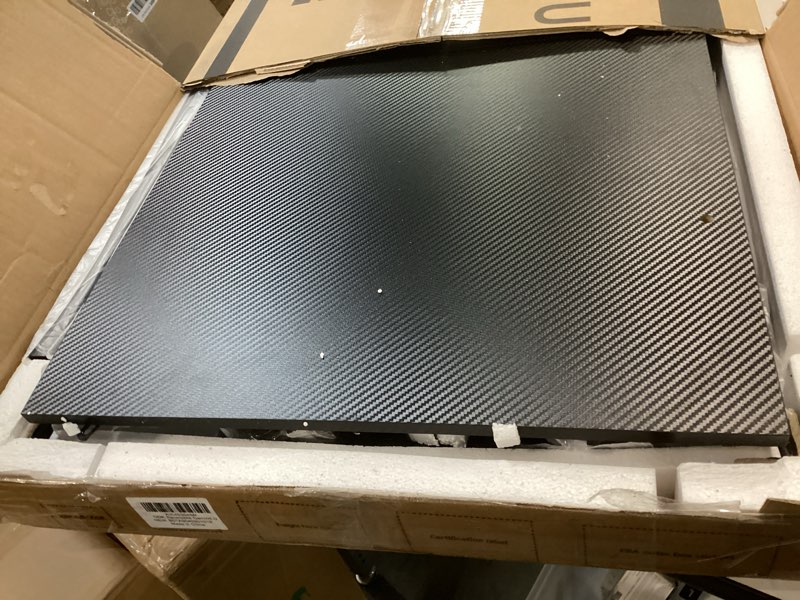 Condition photo showing Good Condition for ODK Reversible Gaming Desk LED Lights, 40 Inch Computer Desk with Storage Shelves & Monitor Stand, Study Table for Home Office, Small Space Bedroom, Carbon Fiber Black 40 Inch Carbon Fiber Black