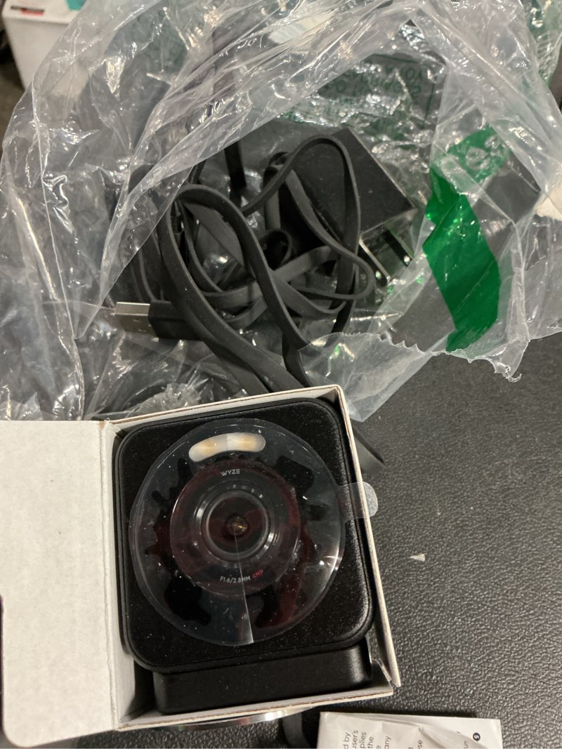 Condition photo showing As Is for wyze cam v4 (latest model), 2.5k ai security camera, indoor/outdoor cameras for home security, baby monitor & pet camera, vibrant color night vision, no subscription required, free expert help black 1 pack