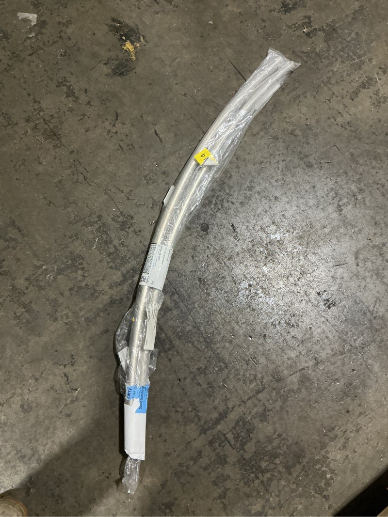 Condition photo showing Good Condition for Design House Curved Shower Rod 50-in to 72-in Satin Nickel Fixed Single curve Adjustable Shower Curtain Rod