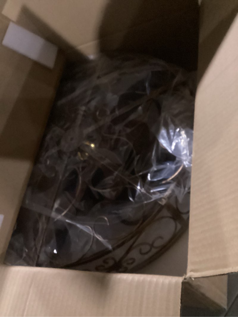 Condition photo showing New/Like New for 20'' Caged Ceiling Fan with Lights and Remote Control,Small Farmhouse Bladeless Low Profile Ceiling Fans Lights,Vintage Flush Mount Ceiling Light,Reversible Motor 6 Speeds for Bedroom,Living Room Beige