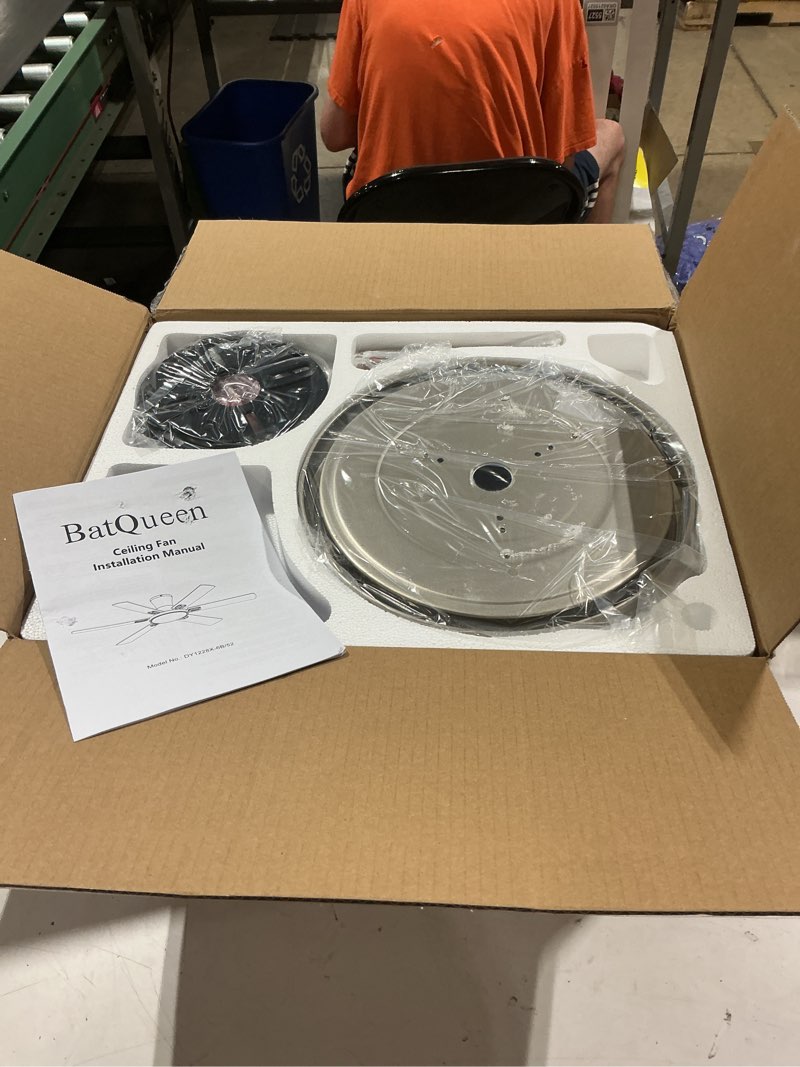 Condition photo showing Good Condition for 52 inch brushed nickel ceiling fans with lights and remote,flush mount low profile 6 blades ceiling fan with 10 inch lighting fixture,quiet reversible dc motor for living room,bedroom and patio brushed nickel 52 inch