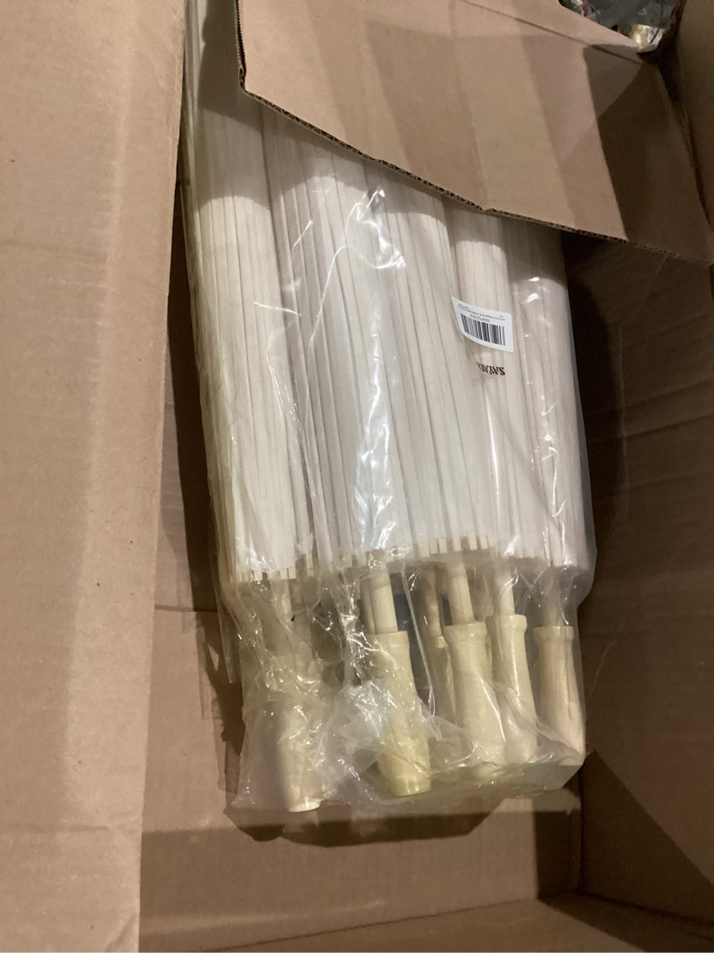 Condition photo showing New/Like New for SAYAYA 12 Pieces 33 Inches Large White Paper Umbrellas Parasol Decorative Chinese Japanese Parasol R