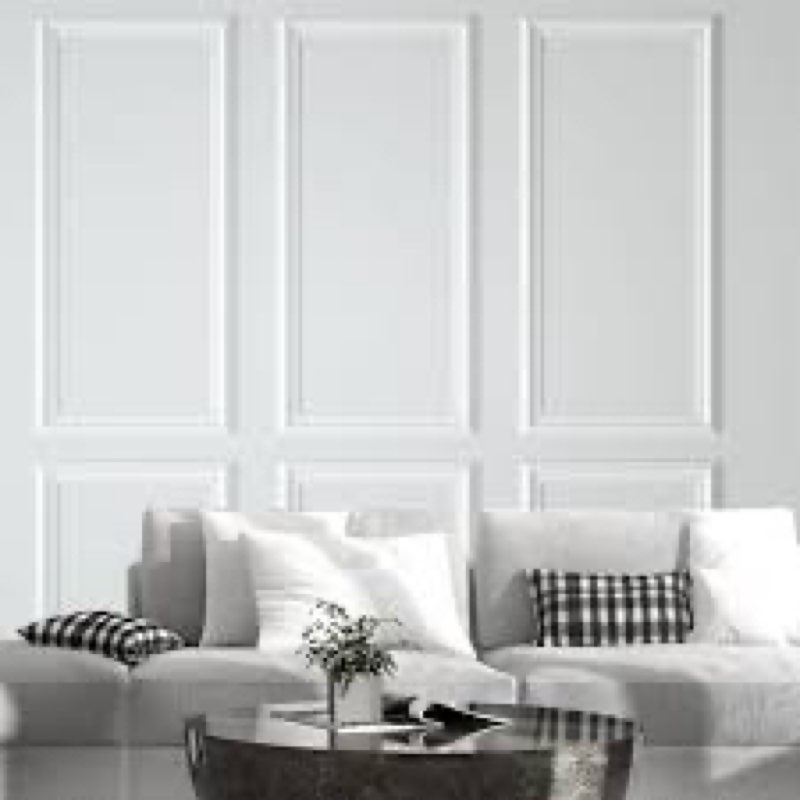 NeatiEase Peel and Stick Wall Molding Kit 6-Frame Pre-Made, Ready-to-Assemble Wall Moulding Panel Fr