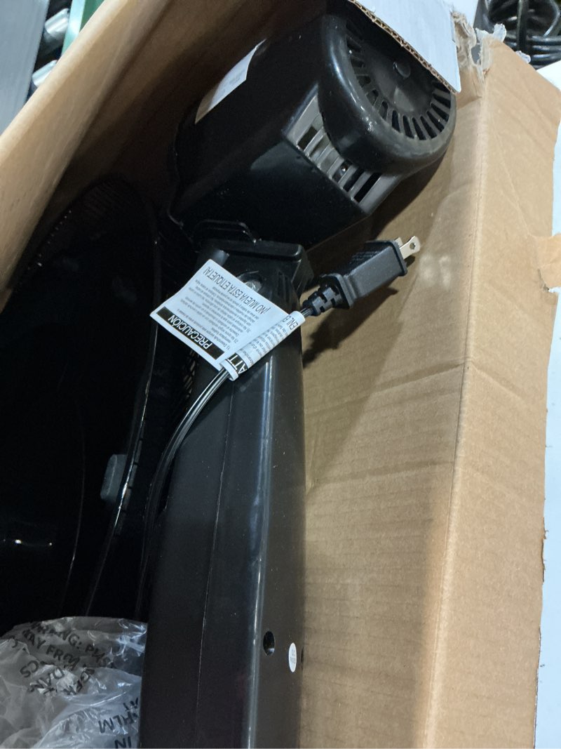 Condition photo showing Good Condition for black+decker 18-inch stand fan with pedestal base, height adjustable pedestal fan with remote and touch control panel, free standing fan with 90-degree oscillating and 3-speed settings, black black 18"