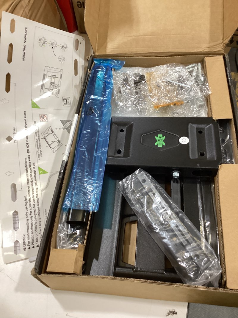 Condition photo showing Good Condition for full motion tv wall mount for most 37"-84" flat screen tv, swivel or tilt tv wall bracket with dual articulating arms, for 12"-16" wood studs, max vesa 600x400mm, load 120 lbs by usx mount 37-84 inch, 120 lb