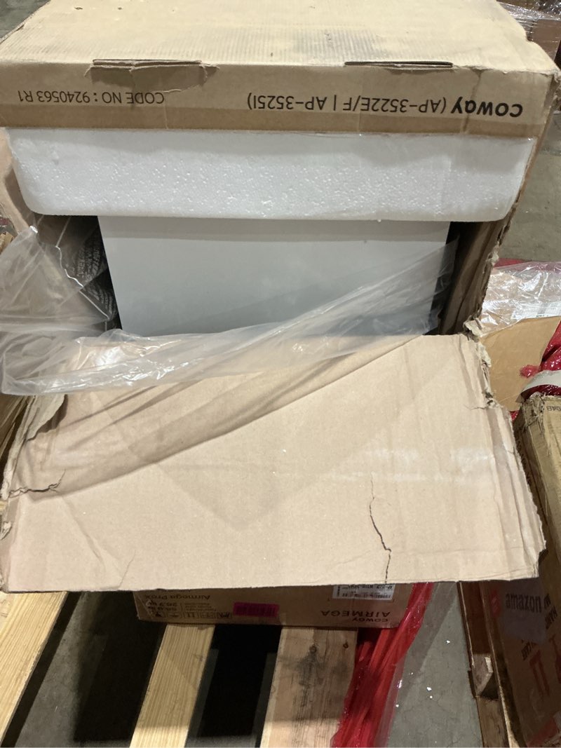 Condition photo showing New/Like New for coway air purifiers for large room whole home up to 4,253ft², 2 sets of xl washable pre-filters and hepa filters for dual purification, aqi, turbo mode, timer, wheels, 5yr warranty, prox(w) prox white