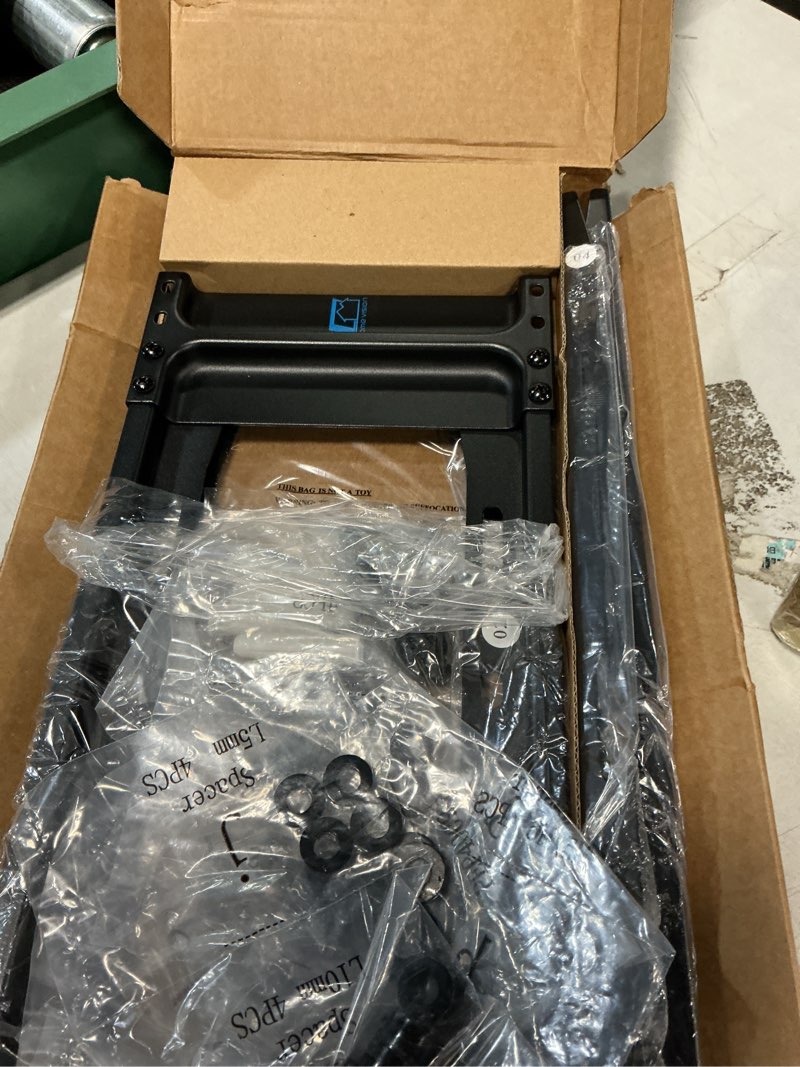 Condition photo showing Good Condition for home vision heavy duty fixed tv wall mount for most 32-86 inch flat tvs, max vesa 600x400mm up to 165lbs fits 16/18/24 inch wood studs, universal low profile wall mount tv bracket, space saving hv8601 32-86" fixed