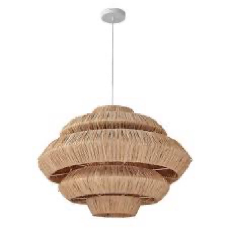 27 inch 3 lights hand woolen Raffia shade chandelier