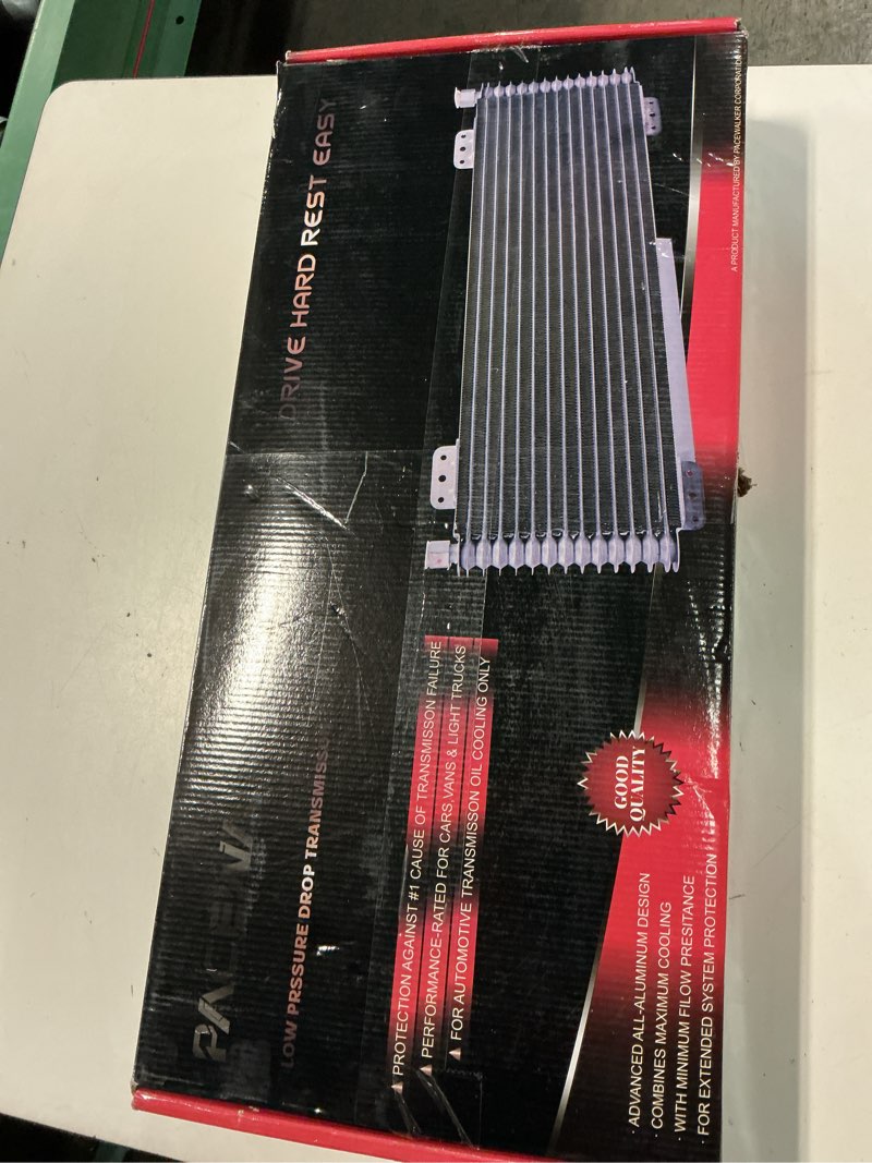 Condition photo showing Good Condition for pacewalker transmission oil cooler 40,000 gvw low pressure drop lpd47391 47391 with mounting hardware standard - silver