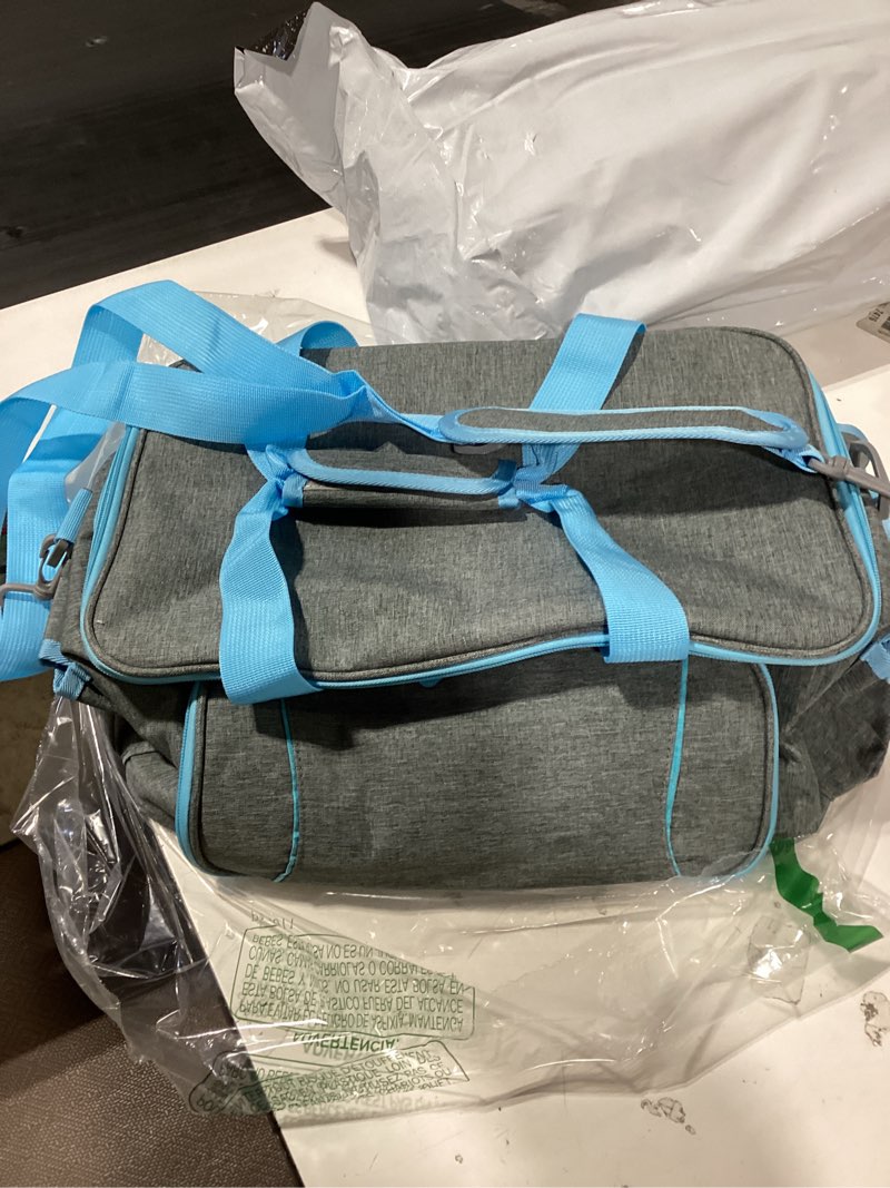 Condition photo showing Good Condition for similiar product not like stock photosuruid travel duffel bag with shoes compartment sports gym bag with dry wet separated pocket for men and women, overnight bag weekender bag training handbag yoga bag - gray pink