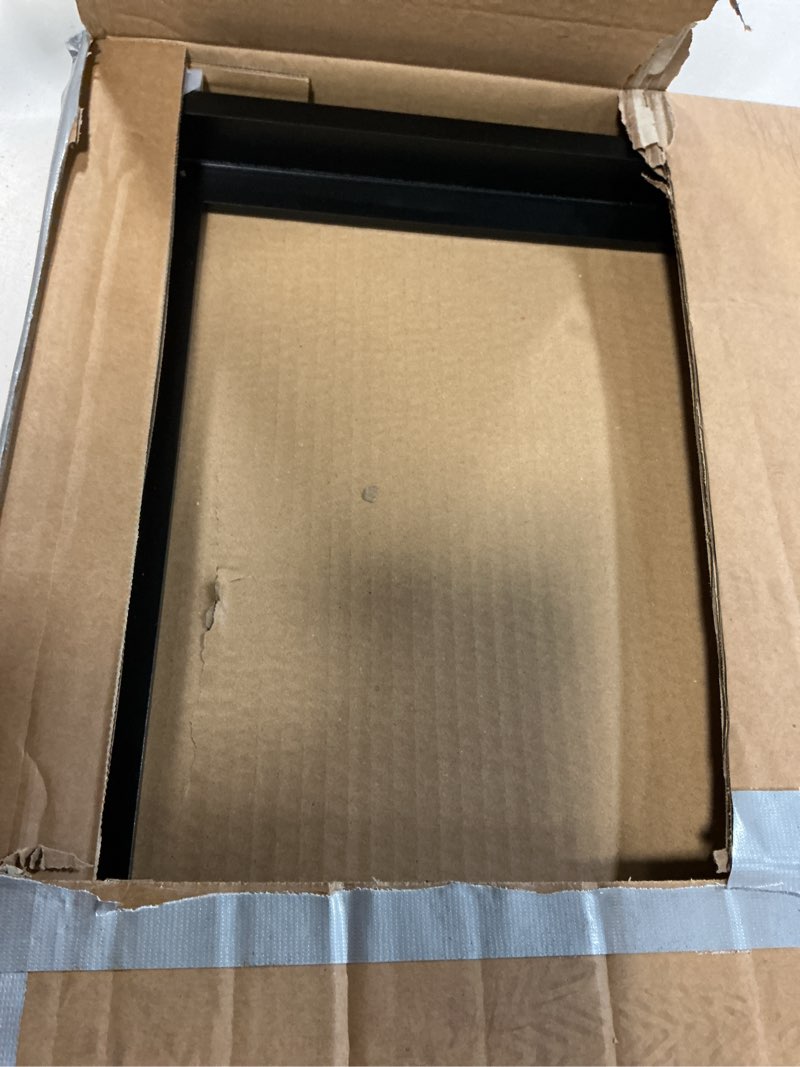 Condition photo showing Good Condition for americanflat 16x24 canvas floating frame with adhesive strips included - vertical and horizontal floating frame for artwork - canvas frames for wall display - black black 16x24
