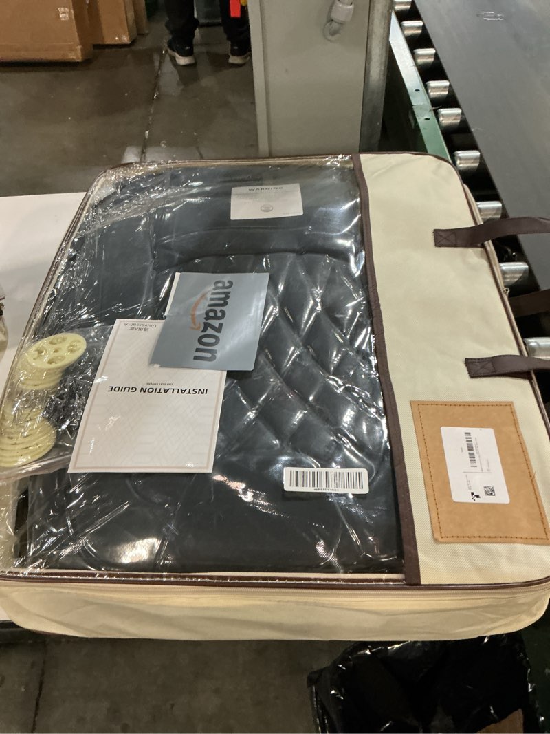 Condition photo showing New/Like New for FREESOO Black Car Seat Covers Full Set - Faux Nappa Leather Seat Covers for Cars, Ultra Breathable Waterproof Front Seats Protector with Lumbar Support, Universal Fit for Automotive Sedan SUVs Pickups Black Full Set - 5 Seats