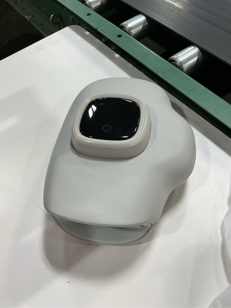 Condition photo showing Good Condition for cordless hand massager with heat and compression, red light therapy for hand and wrists, 4-layer airbags, 3 modes & intensities, 3 color light, rechargeable 4000mah, lcd display for home use
