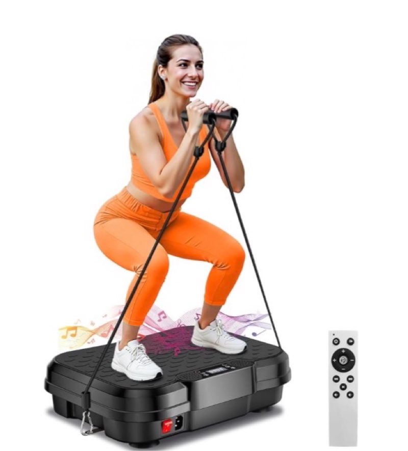 Vibration Plate Exercise Machine,Vibration Plate for Lymphatic Drainage Power Vibration Plate Machine Support 450 Lbs 250 Adjustable Speeds,Vibrating Plate Shake Plate Weight Loss for Women Men