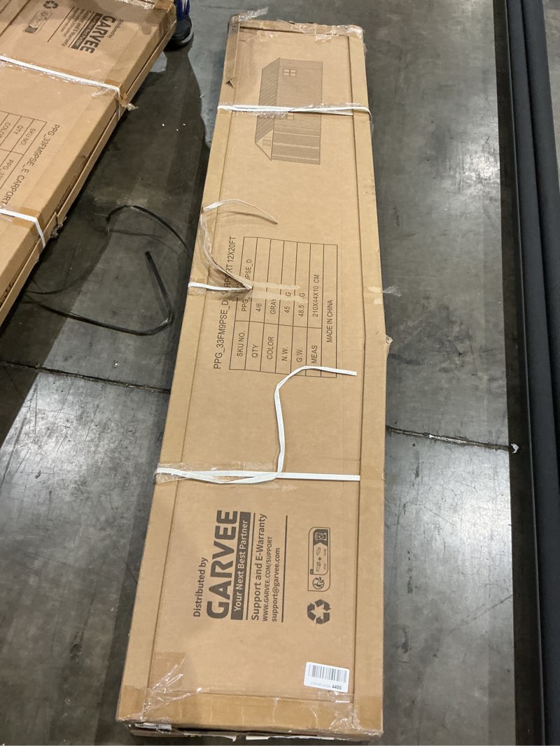 Condition photo showing Good Condition for incomplete ))))))garveelife 12x20 ft metal carport, enclosed car port with reinforced frame and steel roof for all-weather use, metal garage shed for full-sized pickup trucks