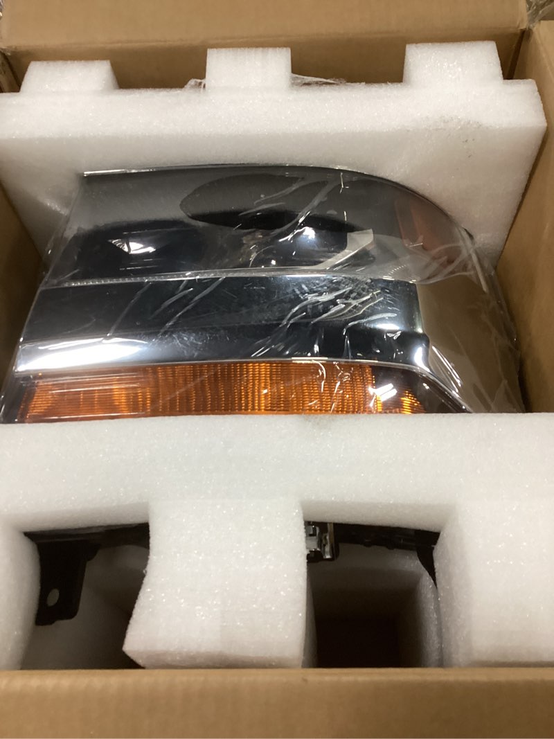 Condition photo showing Good Condition for labwork 1PC Headlight Assembly Chrome Housing Replacement for Silverado 1500 2016-2018 HID with DRL Driver Side LH 84388723 GM2502445 Chrome Driver Side