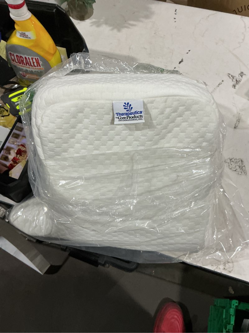 Condition photo showing As Is for similar to therapeutica cervical orthopedic foam pillow - neck support pillow for side & back sleepers - ergonomic pillow for neck support, relief, & spinal alignment – average size, firm
