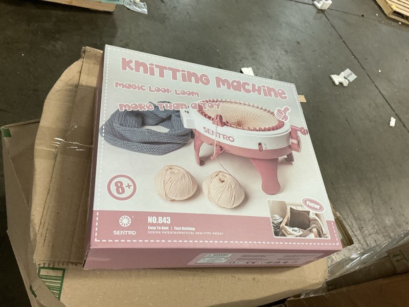 Condition photo showing New/Like New for knitting machine adapter,quick knit machine attachment with power screwdriver for 48needles,40 and 22,crank handle adapter with hex drill steel bit,diy craft knit sewing accessories for beginner(pink)