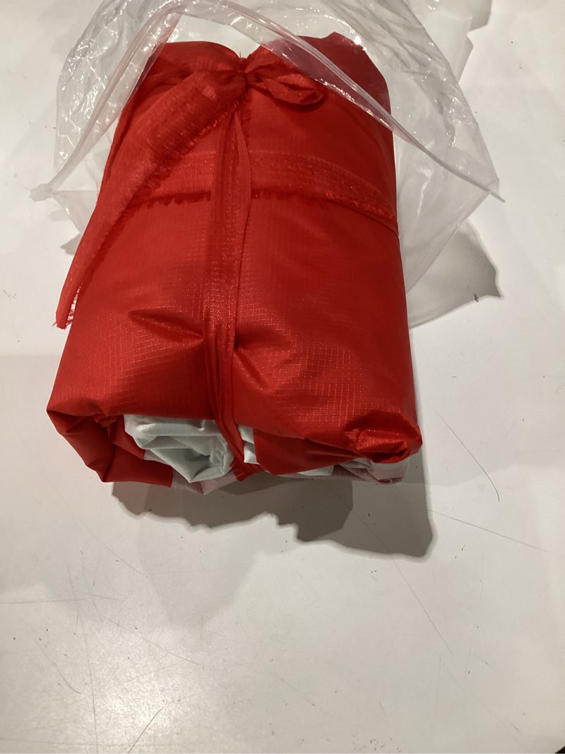 Condition photo showing As Is for 20ft american flag inflatable tube dancing man attachment | attention-grabbing air puppet dancer for business promotion, store advertising, party decorations - dancer only - no blower