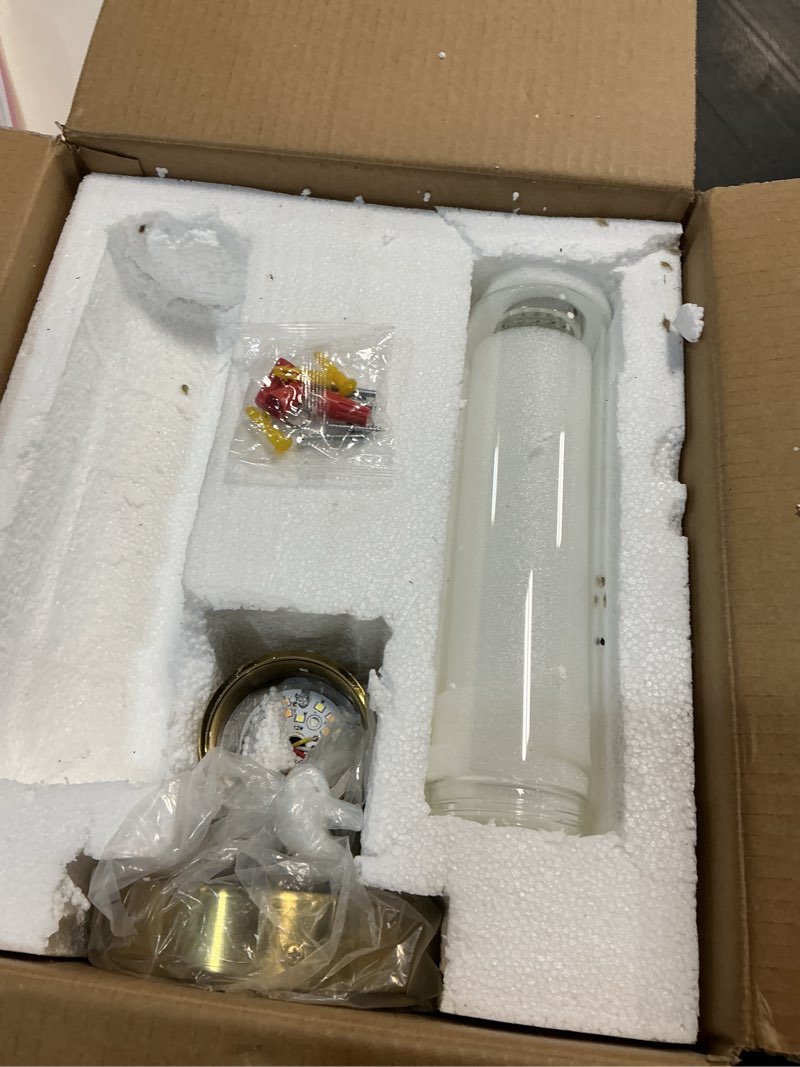 Condition photo showing As Is for kudos gold bathroom light fixtures, modern sconces wall lighting with crystal bubble and clear glass, 3000k/4500k/6000k adjustable, kdvl05-gd-2 gold,crystal and glass 1 pack
