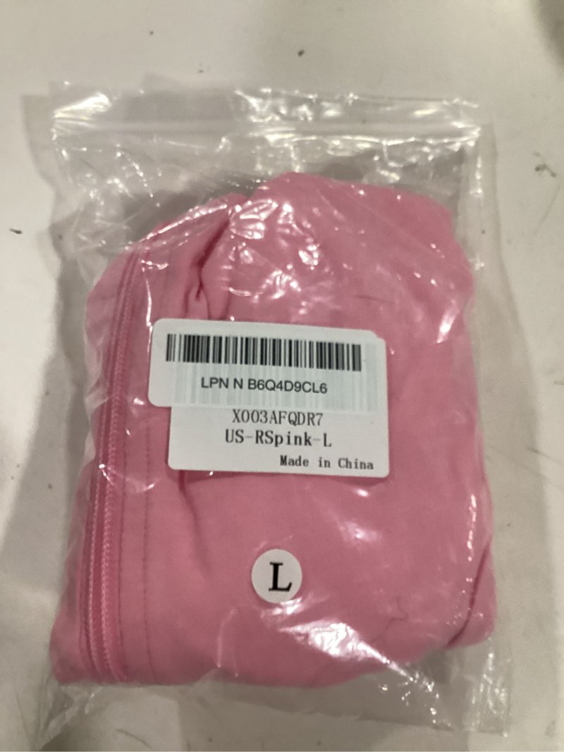 Condition photo showing New/Like New for dog surgery recovery suit - after spay, abdominal wounds post surgical recovery, anti licking breathable dog onesies for small, medium & large pet, alternative bandages cone e-collar l(back15- 17" chest 21- 23" weight 25- 36 lb) pink suit