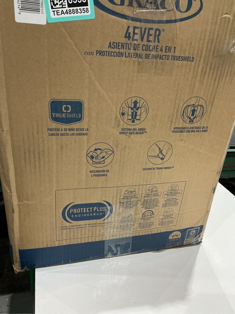 Condition photo showing As Is for evenflo revolve360 slim 2-in-1 rotating car seat