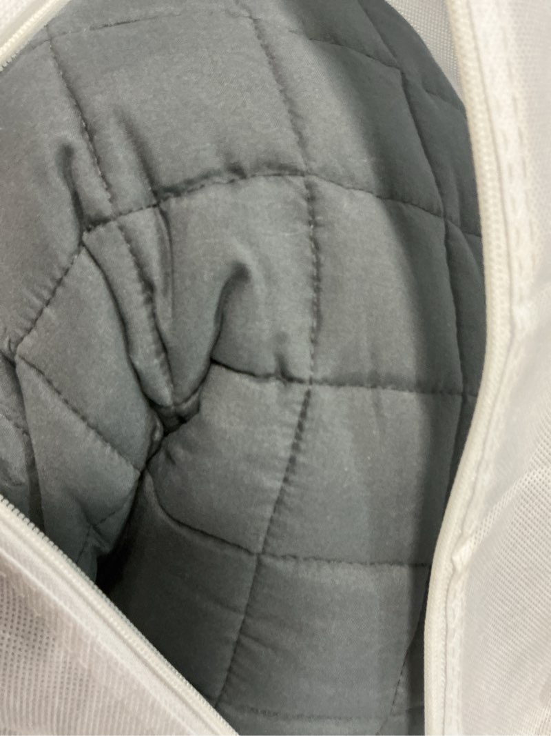 Condition photo showing Good Condition for ynm 15lbs weighted blanket for adults, heavy bed throw blanket with cooling glass beads for all season use, ideal for ~90lbs (48x72 inches, twin/full, dark grey) 48 in x 72 in 15 lb exclusive microfiber dark grey