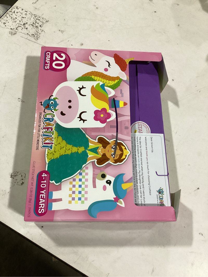 Condition photo showing Good Condition for Craftikit® 20 Award-Winning Princess & Unicorn Crafts for Kids Ages 3-10 Years, All-Inclusive Toddler Arts and Craft Kits for Kids, Fun Toddler Craft Box for Girls in Preschool