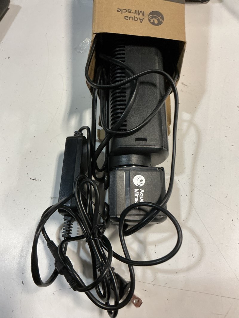 Condition photo showing As Is for aquamiracle aquarium filter with u - v light & filter sponge, fish tank filter with timer for green water, turtle filter with aeration & rainfall mode for aquarium 10-30 gallon for aquariums 10-30 gal(sv-500)