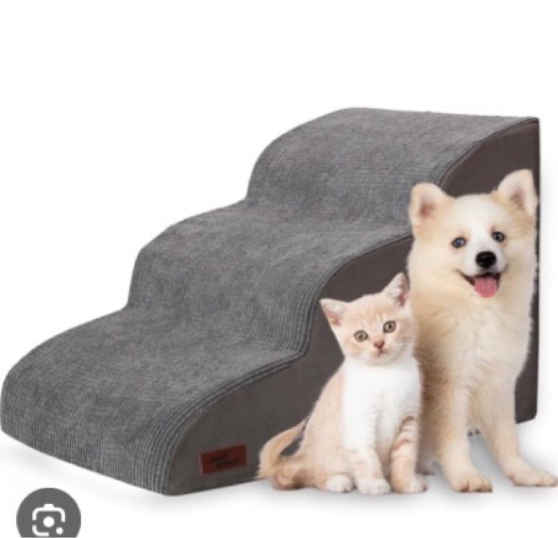 Aodisman Dog Ramp and Stairs for Small Dogs & Cats,3-Step Pet Stairs for Couch Sofa and Chair,Indoor