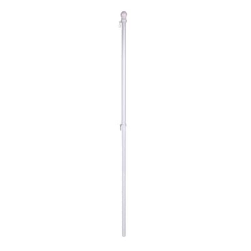  style selections 4.67-ft white metal house flag pole