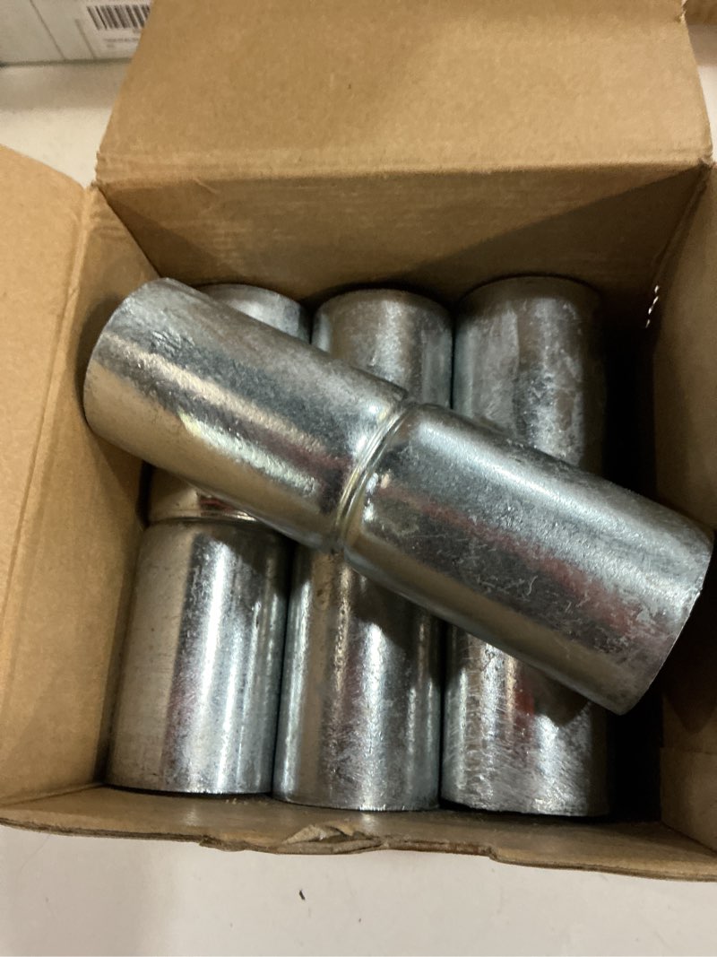 Condition photo showing As Is for tandefio 8 pcs top rail sleeve galvanized steel chain link fence top rail sleeve for rail/pipe (1-5/8" x 6")
