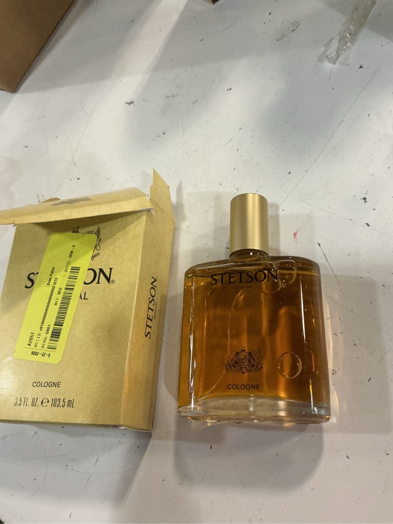 Condition photo showing Good Condition for scent beauty stetson original by cologne for men - classic and masculine aroma with fragrance notes of citrus, patchouli, and tonka bean - 3.5 fl oz - 3.50 oz