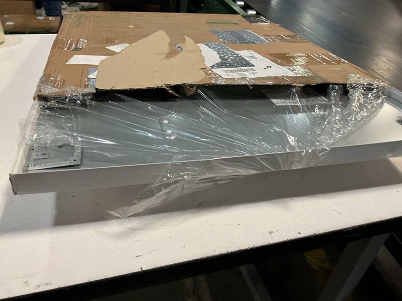Condition photo showing Good Condition for lithonia lighting cpanl 2x2 alo1 sww7 m4 2 ft. x 2 ft. led flat panel ceiling light fixture for shop lighting and home improvement, adjustable light output 2400-4400 lumens, 3500k neutral light, white