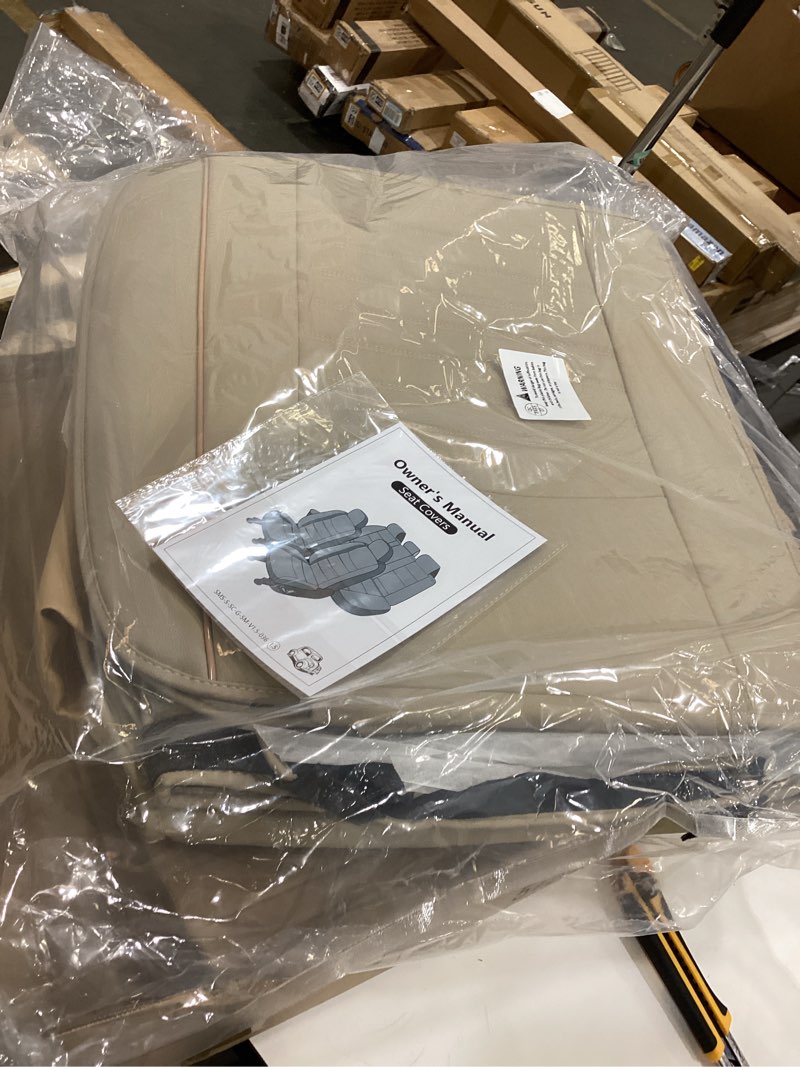 Condition photo showing Good Condition for bdk polypro car seat covers full set in solid beige, front and rear split bench seat covers for cars, easy to install car seats cover set and accessories for auto trucks van suv - solid beige