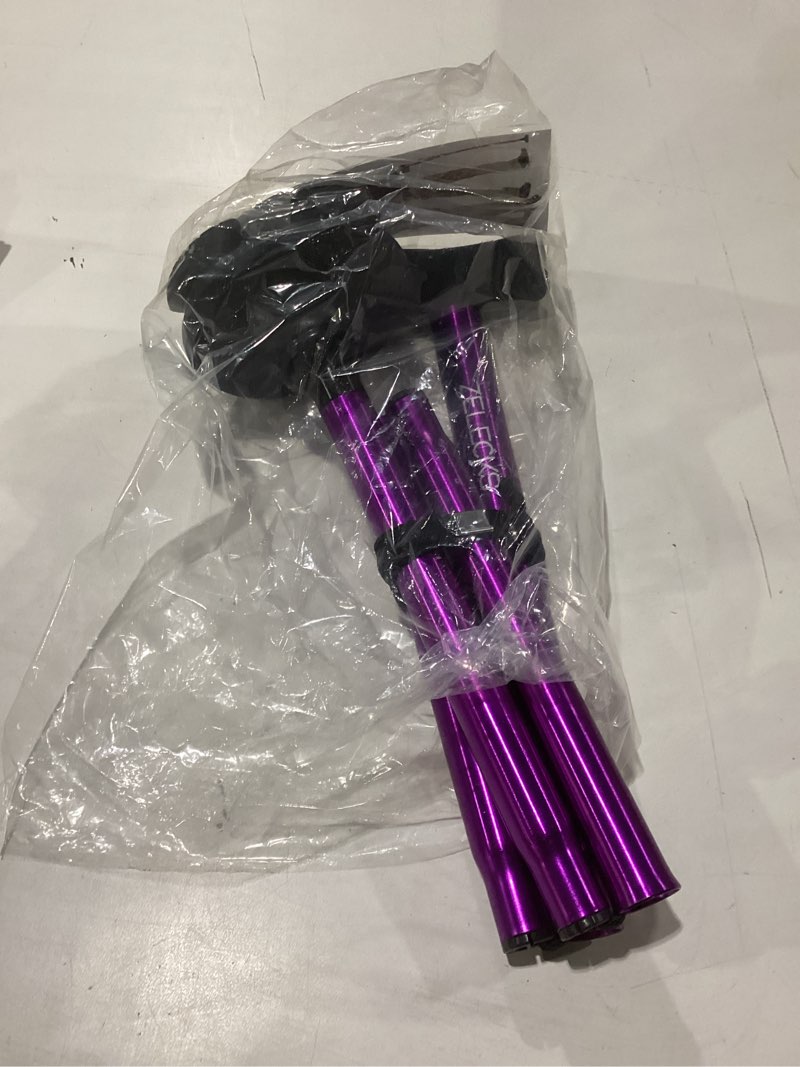 Condition photo showing Good Condition for purple walking cane for women & men - self standing adjustable folding cane with t handle and 360 pivot base - lightweight foldable walking stick for seniors - collapsible cane for walking pivot base - purple