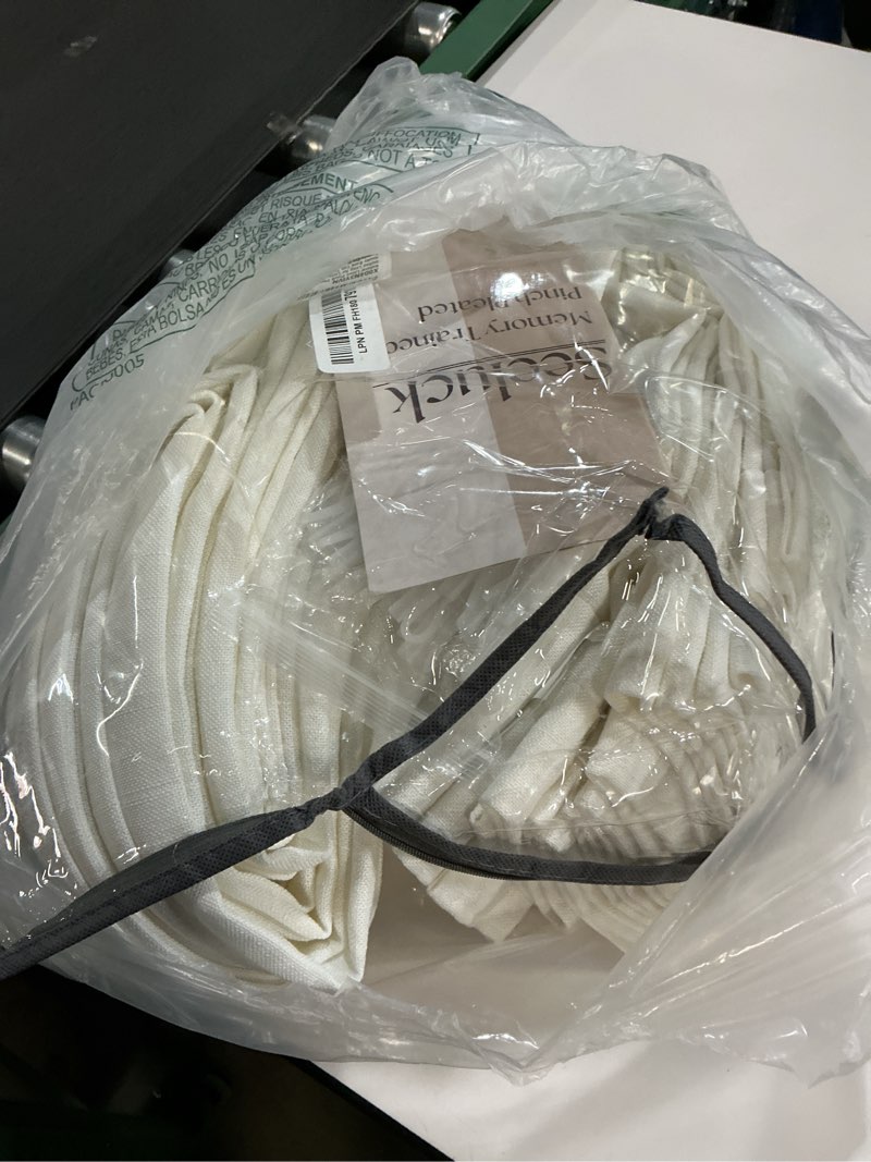 Condition photo showing Good Condition for Natural Linen Pinch Pleated Curtains 108 Inches Long for Living Room Pleated Drapes Hooks Back Tab Thick Linen Textured Boho Farmhouse Cream Birch Extra Long 108 Inch Curtain Dining Bedroom 1 Panel Natural 50"W x 108"L (Pack of 1)