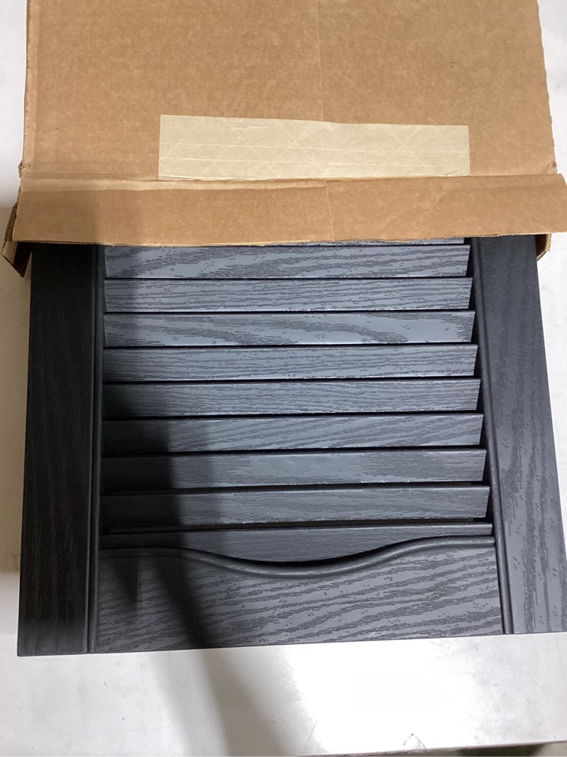 Condition photo showing Good Condition for builders edge open louver vinyl shutters
