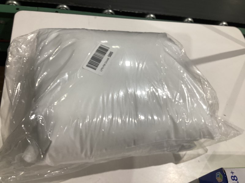 Condition photo showing Good Condition for edow throw pillow inserts, set of 2 lightweight down alternative polyester pillow, couch cushion, sham stuffer, machine washable. (white, 14x14) 14"x14"