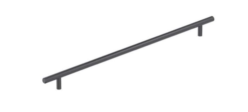 Amerock Bar Pulls 16-3/8 inch (416mm) Center-to-Center Matte Black Cabinet Pull, BP19015MB