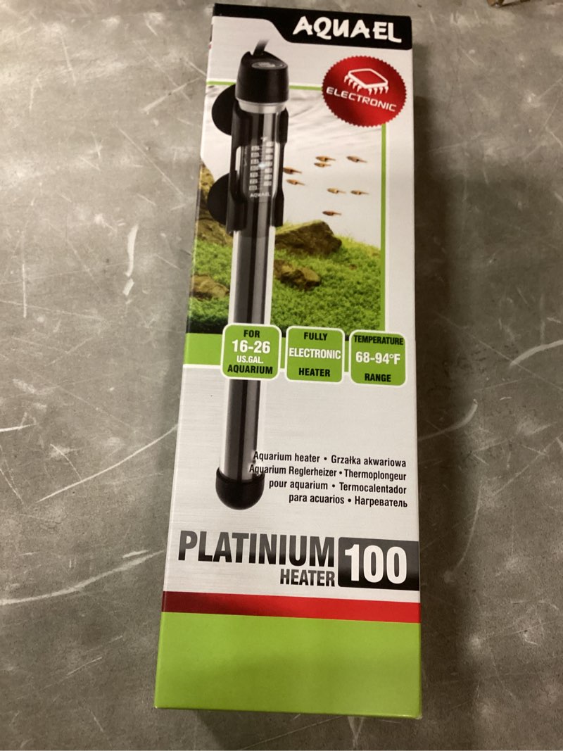 Condition photo showing New/Like New for Aquael Platinium Aquarium Heater for Freshwater & Saltwater Aquariums - 100 Watt, 16-26 Gallons 100 Watts / 16 - 26 Gallons