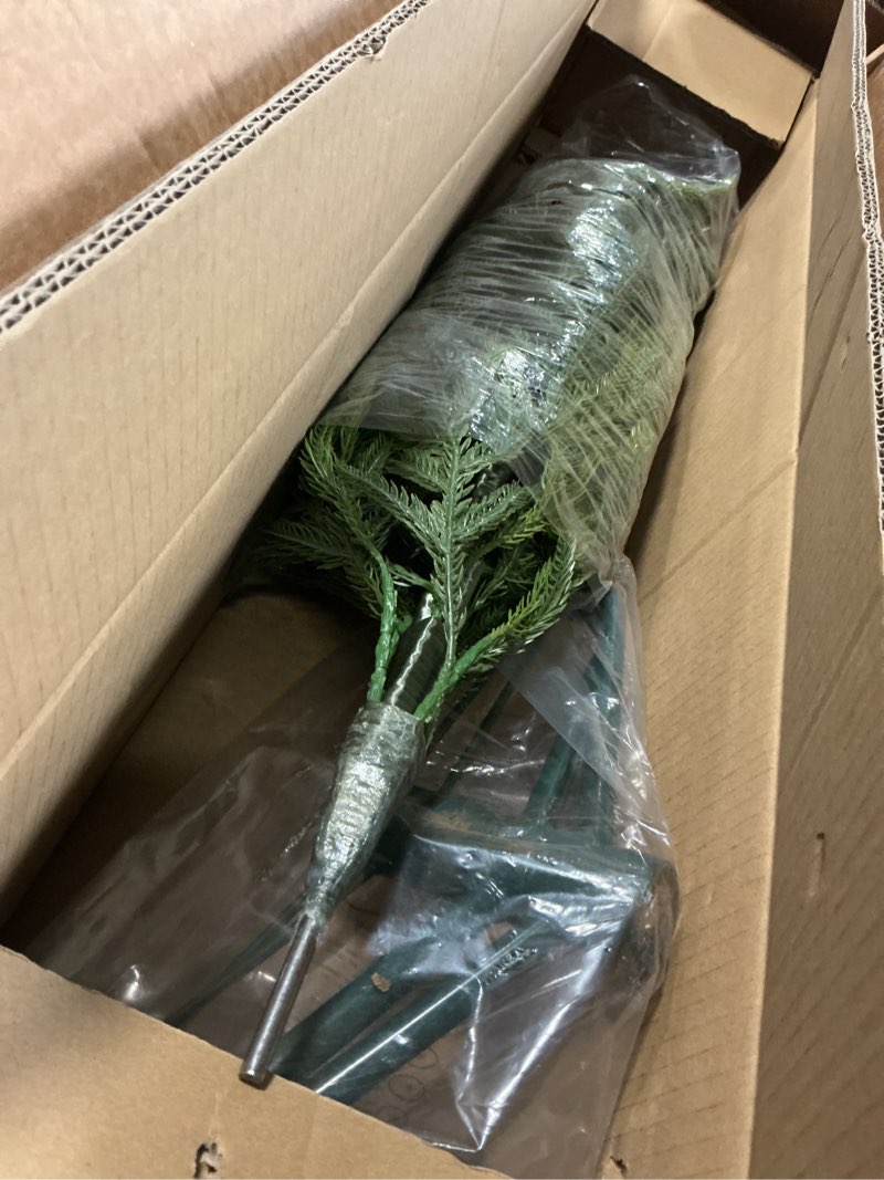 Condition photo showing Good Condition for 5ft artificial norfolk pine trees, real touch faux cedar topiary slim christmas tree large indoor outdoor fake evergreen plants for outdoor & indoor use holiday christmas decor norfolk pine trees 5ft