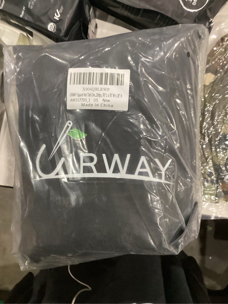 Condition photo showing New/Like New for Uirway Square Hot Tub Cover 76 x 76 x 20 Inch [2025 Upgraded 600D Heavy Duty Fabric] Waterproof Outdoor SPA Covers for Hot Tub, New Super Windproof Straps, Hot Tub Winter Cover Protector with Anti-UV Square - 76" W x 76" D x 20" H